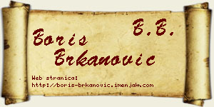 Boris Brkanović vizit kartica